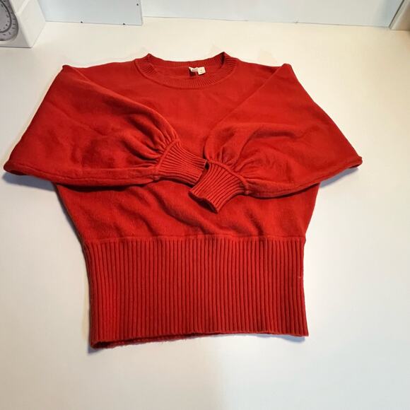 Moth Sweater Size XS Cabin Balloon Sleeve Burnt Orange Oversized Anthropologie - Picture 7 of 14
